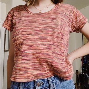 multi colored baby doll tee